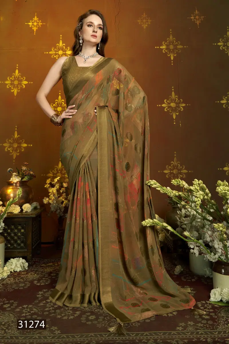 Rudrangi Vol 4 By Vallabhi Shimmer Printed Sarees Suppliers In India